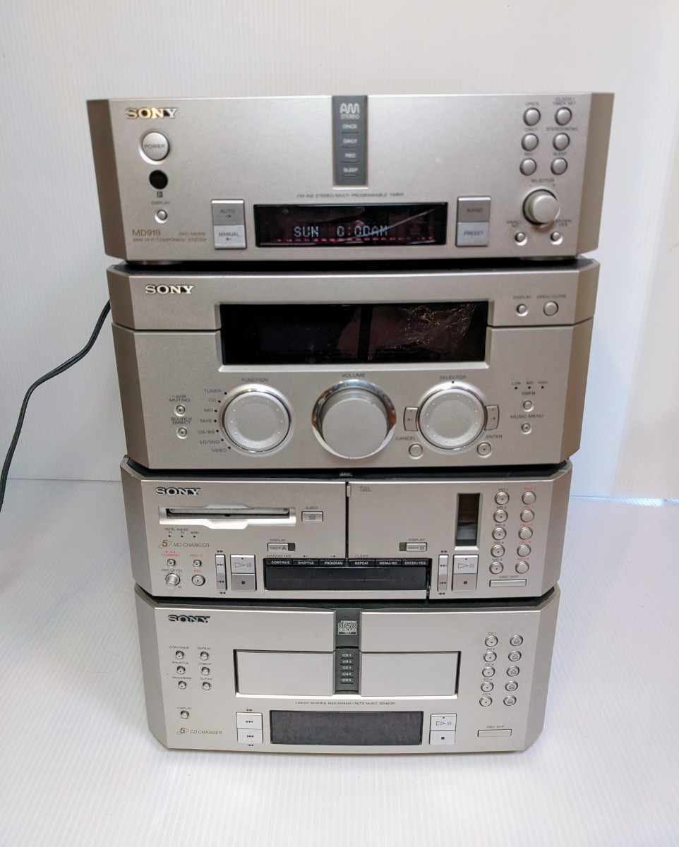 ジャンク品 SONY ST-MS919 TA-MS919 MDS-MS919 CDP-MS919 MD/CD