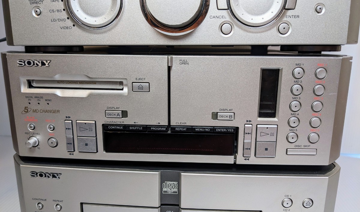 ジャンク品 SONY ST-MS919 TA-MS919 MDS-MS919 CDP-MS919 MD/CD