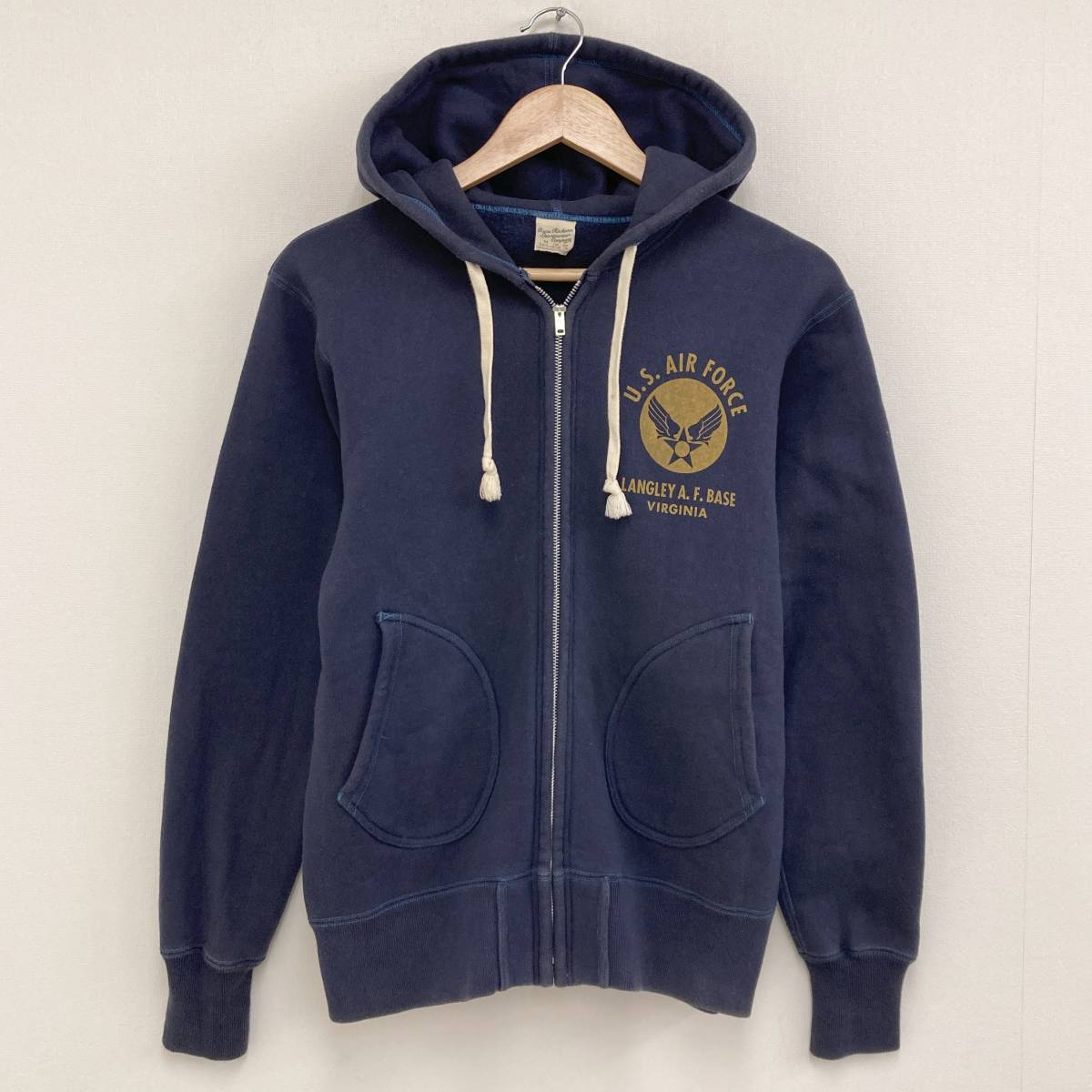 Buzz rickson's US.AIR.FORCE スウェット ジップ パーカー ナス紺 M
