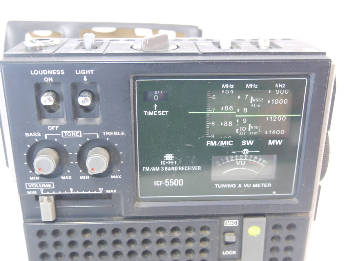 34 SONY ICF-5500 スカイセンサー MW/SW/FM 3バンドレシーバー ソニー
