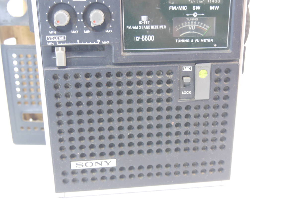34 SONY ICF-5500 スカイセンサー MW/SW/FM 3バンドレシーバー ソニー