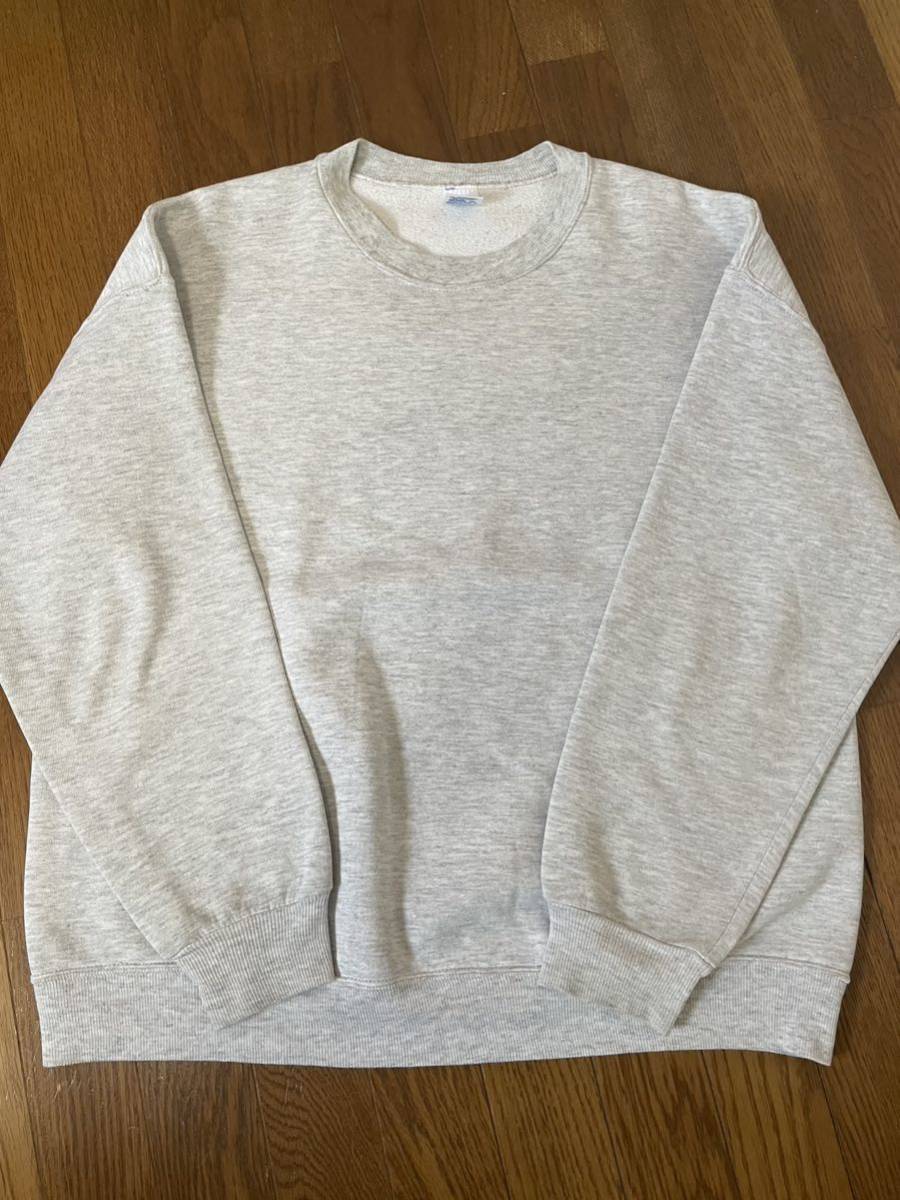 80's JERZEES スウェットシャツ　無地　ヘザーグレー　XL made in USA 古着　ヴィンテージ　クルーネック　super sweats トレーナー