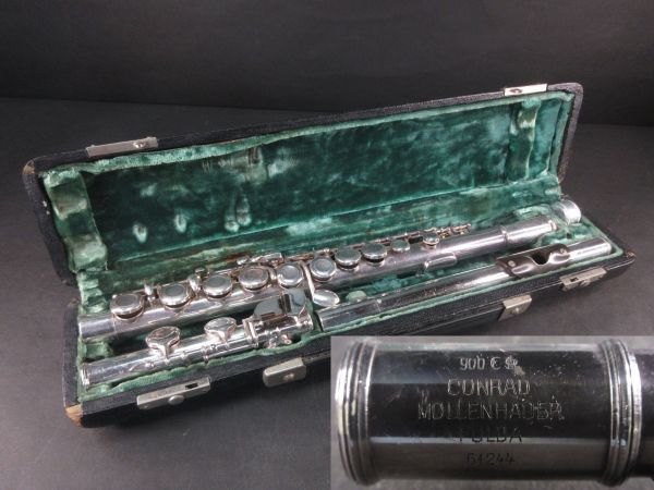 674 銀製フルート ドイツ製 CONRAD MOLLENHAUER FULDA 61244 900刻印 577g