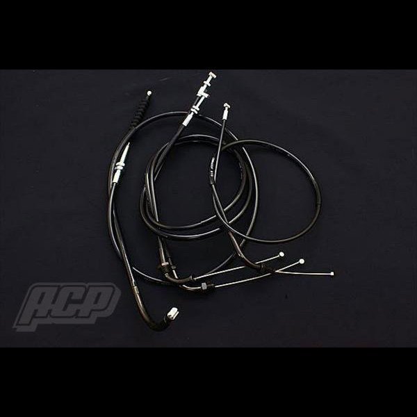 CBR400F ワイヤーセット 4本セット ブラック 20㎝ ロング 新品