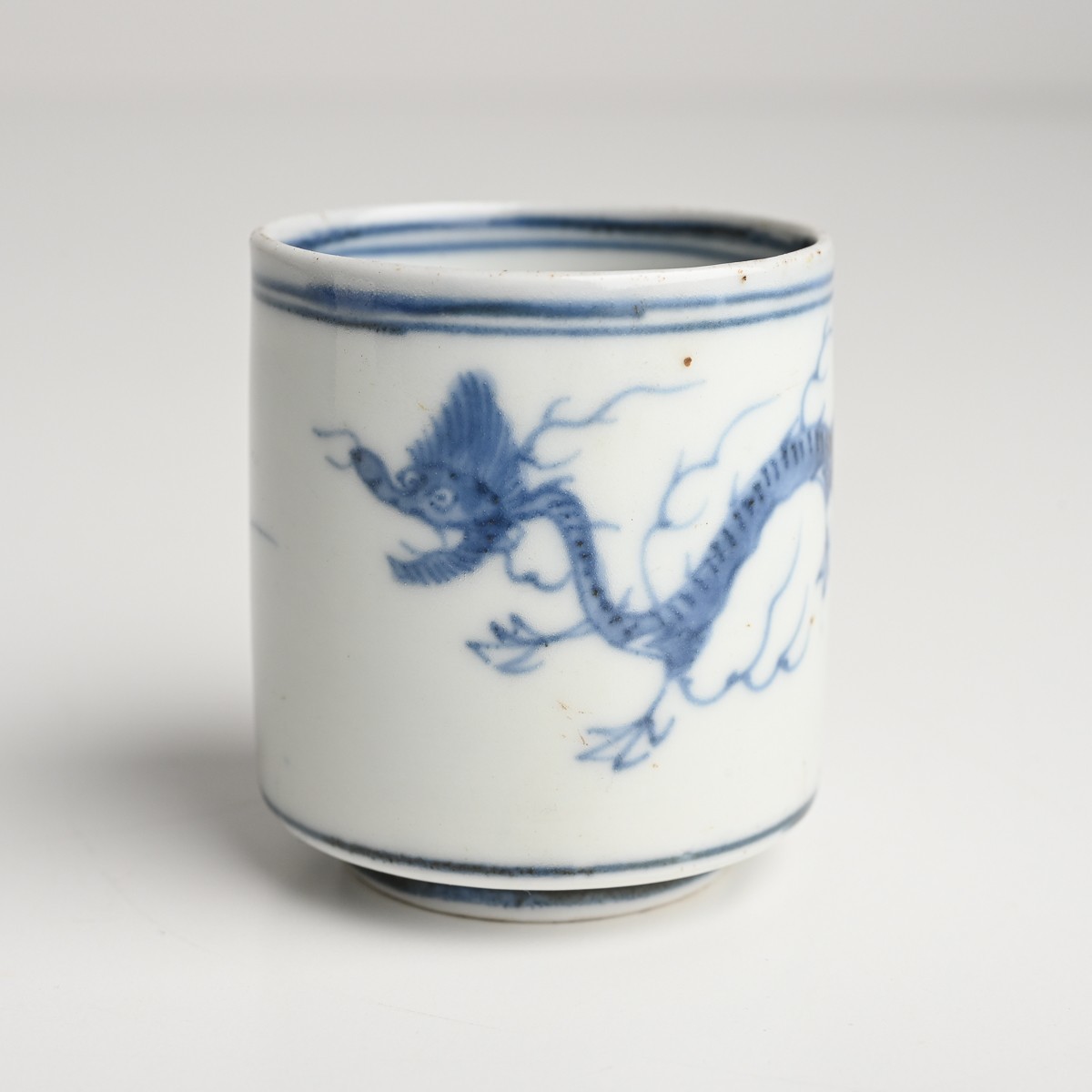 楽山焼 絵出雲 写 茶碗(共箱)検清水楽山 時代 茶道具 長期保管品