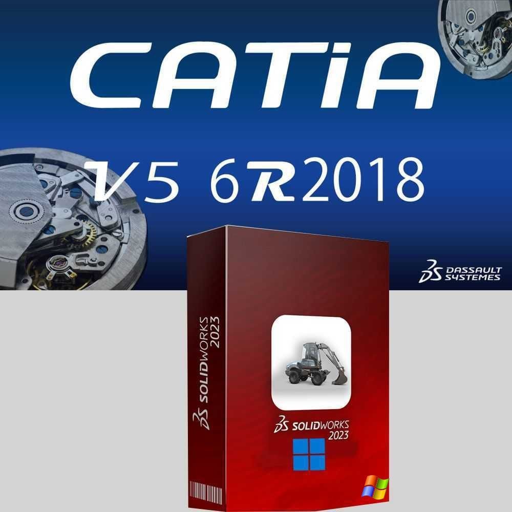SOLIDWORKS Premium 2023 + CATIA V5 6R20218 簡単インストールガイド付き 永久版 ダウンロード版