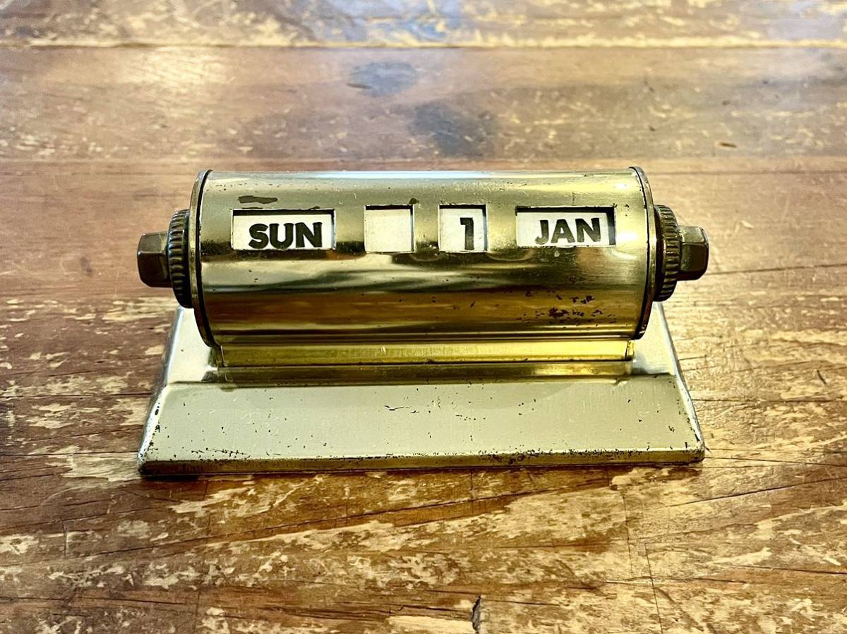 アンティーク 真鍮製 カレンダー ヨーロッパ フランス ビンテージ vintage ヴィンテージ