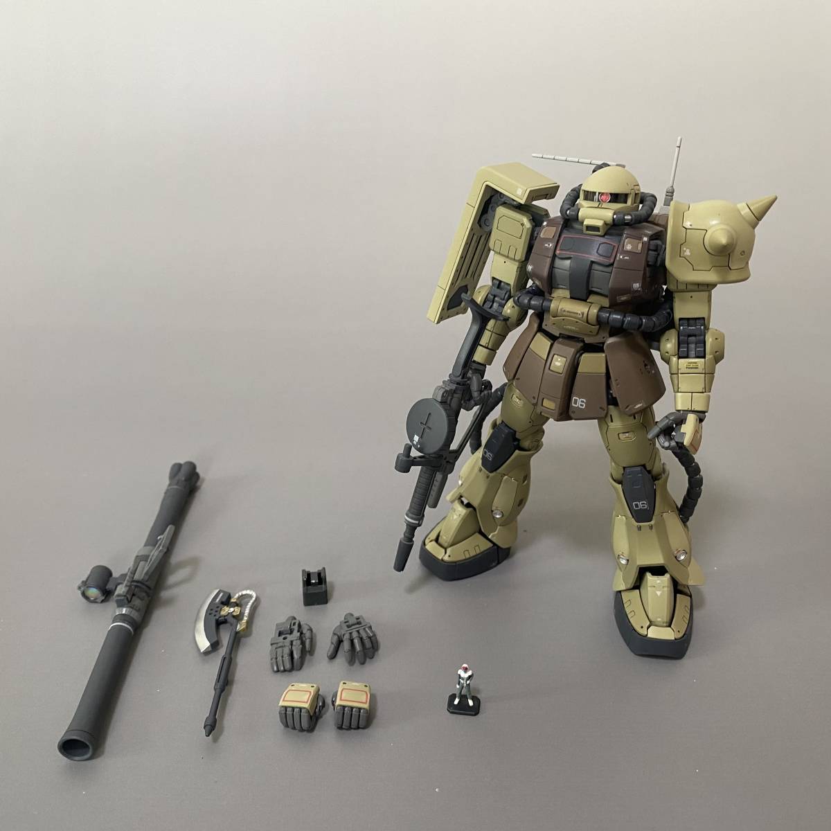 1/144 RG ザク・マインレイヤー 全塗装 完成品】ガンダム MSV ガンプラ