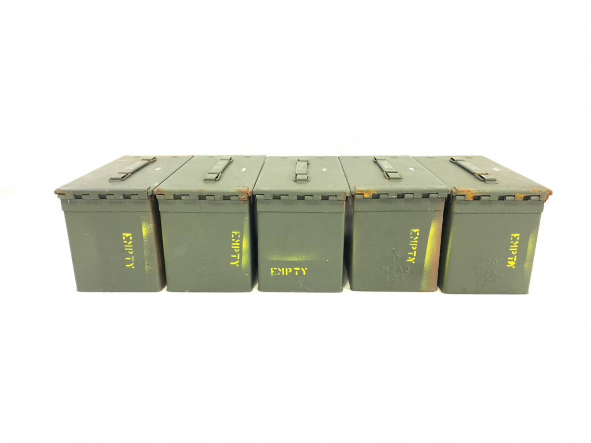 米軍放出品】☆アンモボックス5個セット M2A1 AMMOBOX ミリタリー 