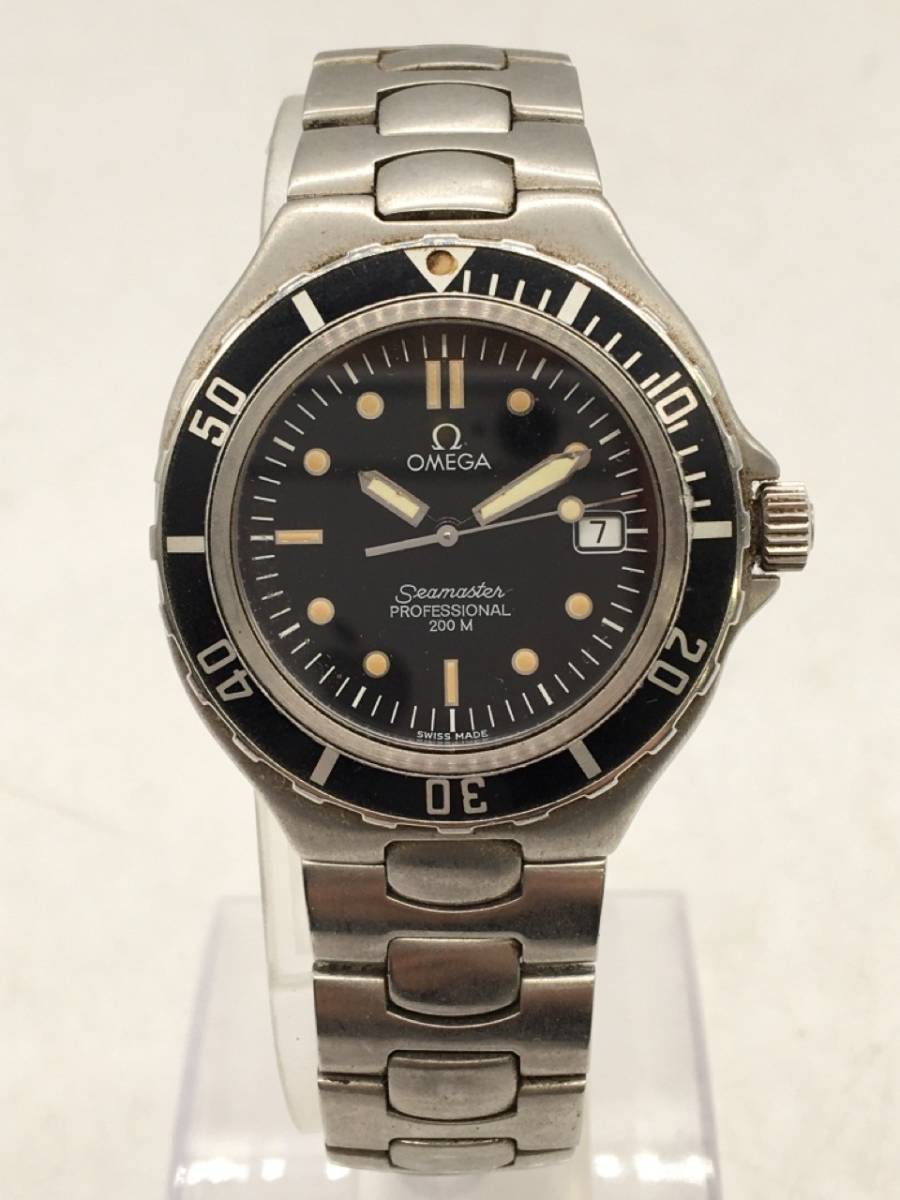 1002-524S④4440RP　腕時計 OMEGA オメガ シーマスター プロフェッショナル 200M デイト 黒文字盤 クォーツ