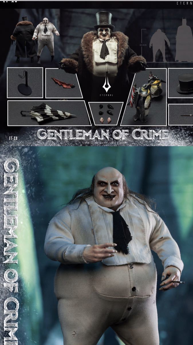 Eternal toys 1/6 フィギュア Gentleman 素体 ヘッド 服セット アクションフィギュア アクセサリー ETX8 Batman ホットトイズ FLAGSET rah
