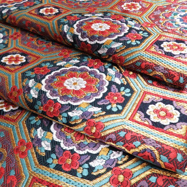 ☆きもの北條☆ 蜀江文様 華文 正絹 袋帯 T602-12 【公式通販】