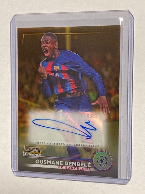 2022-23 Topps UEFA Stadium Club Chrome FC Barcelona Gold Autograph 