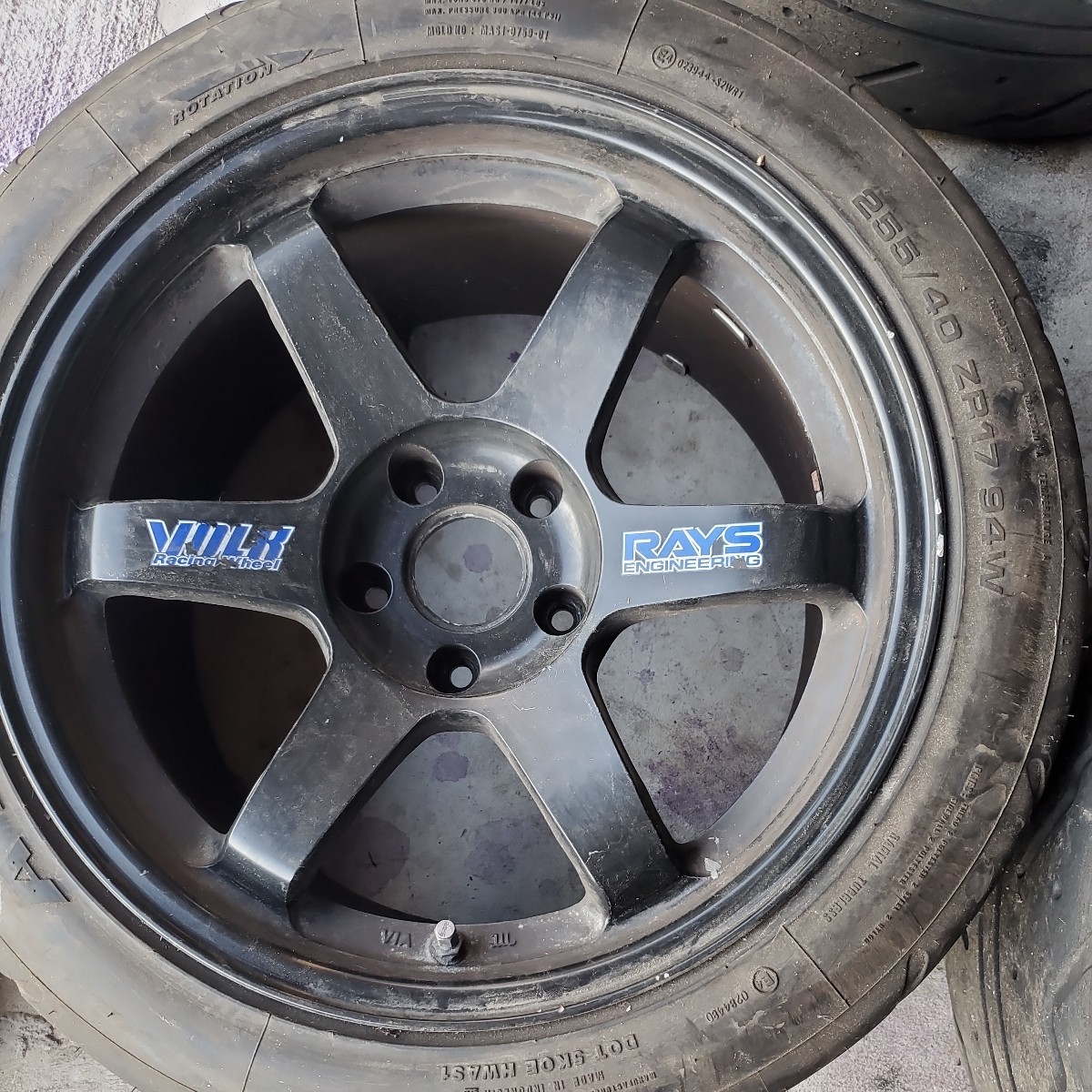 廃盤? 当時物 RAYS TE37 17インチ9J+22? 114.3 5穴 GT-Rサイズ ATR-K 