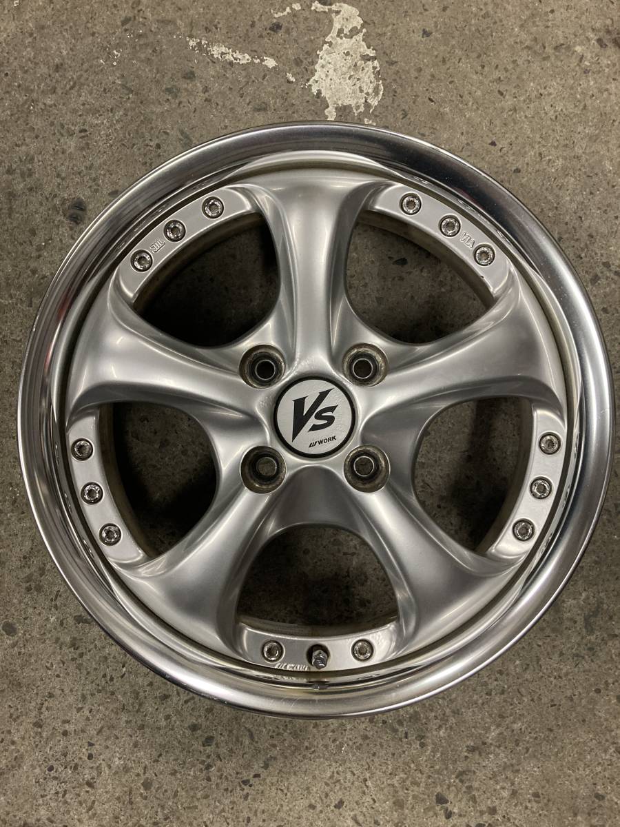 値下げ！WORK kf 4穴 15インチ 5j+45 ホイールセット
