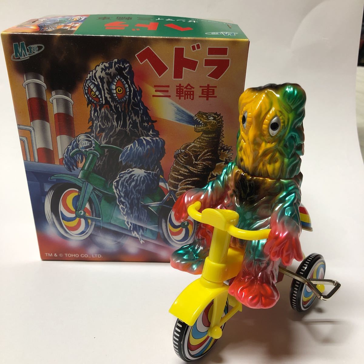 ピンク ヘドラ 三輪車 M1号 ブルマァク ゴジラ ソフビ sofubi M1号 ヘドラ ソフビ