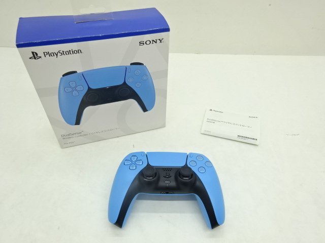 24HI●デュアルセンス スターライトブルー DualSense Playstation5 ワイヤレスコントローラー プレステ5 PS5 動作正常 中古