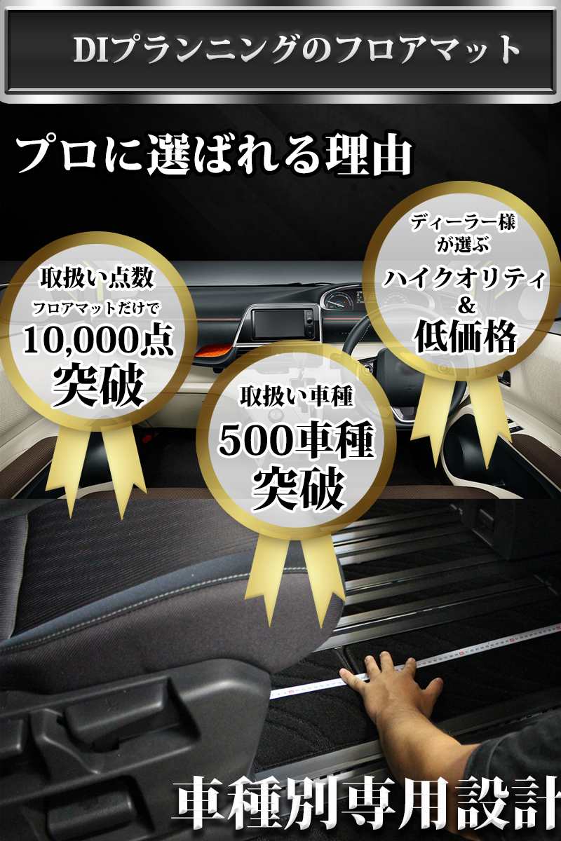 ランドクルーザー ランクル 300系 VJA300W 7人用 フロアマット & トランクマット DX フロアーマット GX AX VX GRスポーツ ZX ランドクルーザー | トヨタ BEAR BLACK ZX