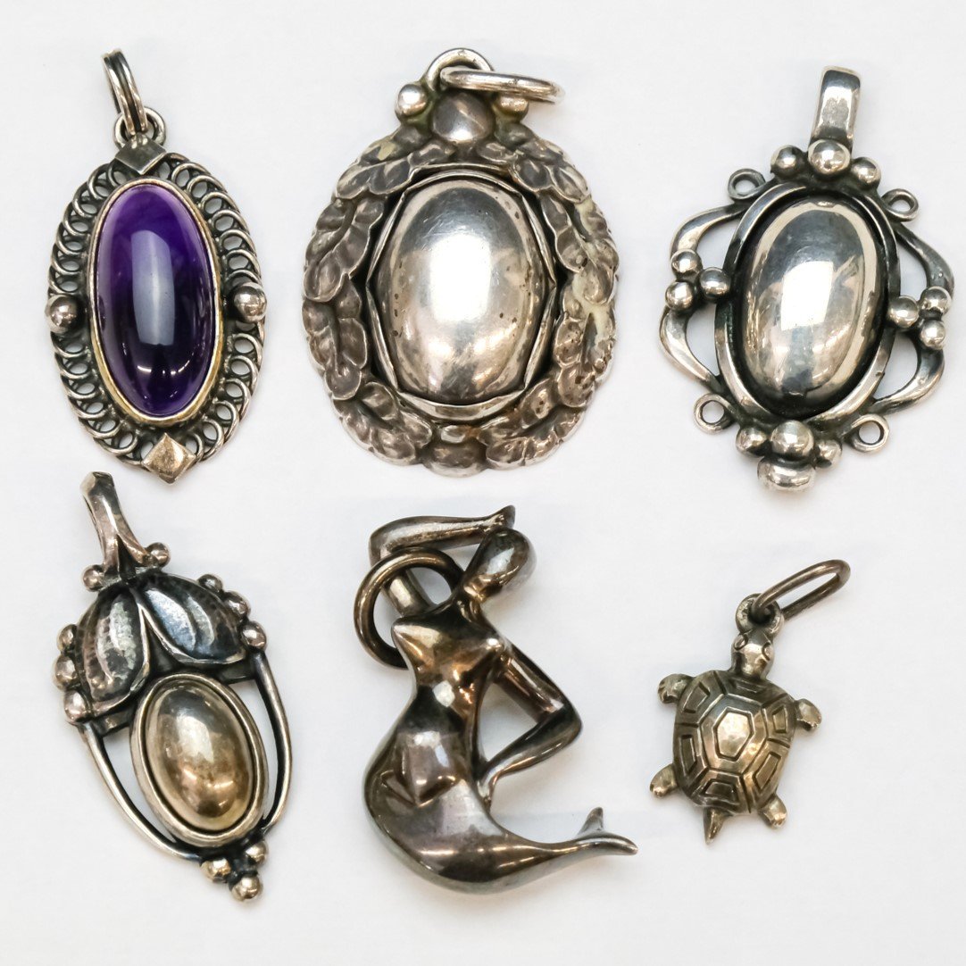 1円～◇おたからや◇L-ac0094 ジョージジェンセン ペンダントトップ6点