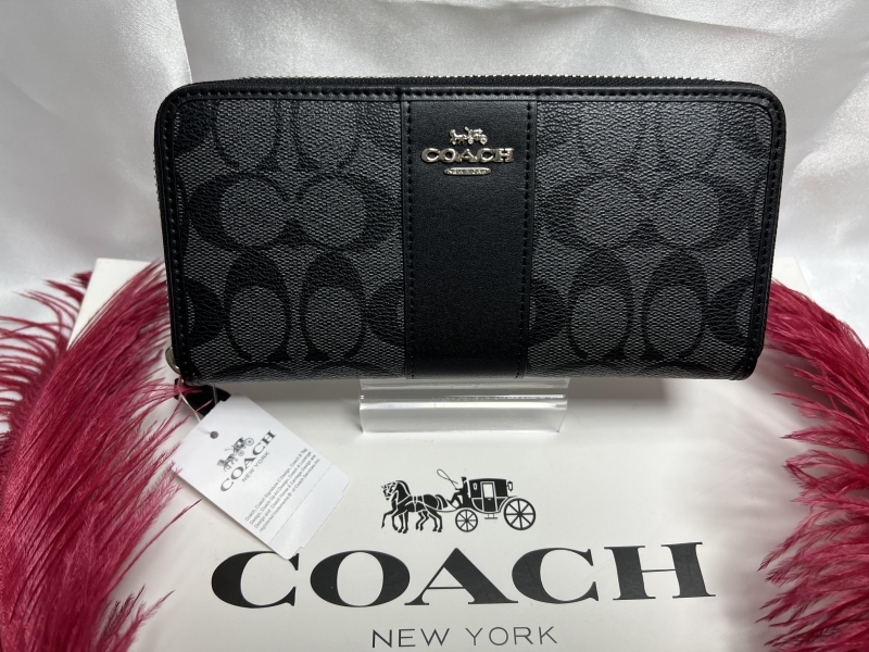 コーチ COACH 長財布 財布 シグネチャー アコーディオン ラウンドジップ プレゼント新品 メンズ 財布 レディース ファッション F54630 A041