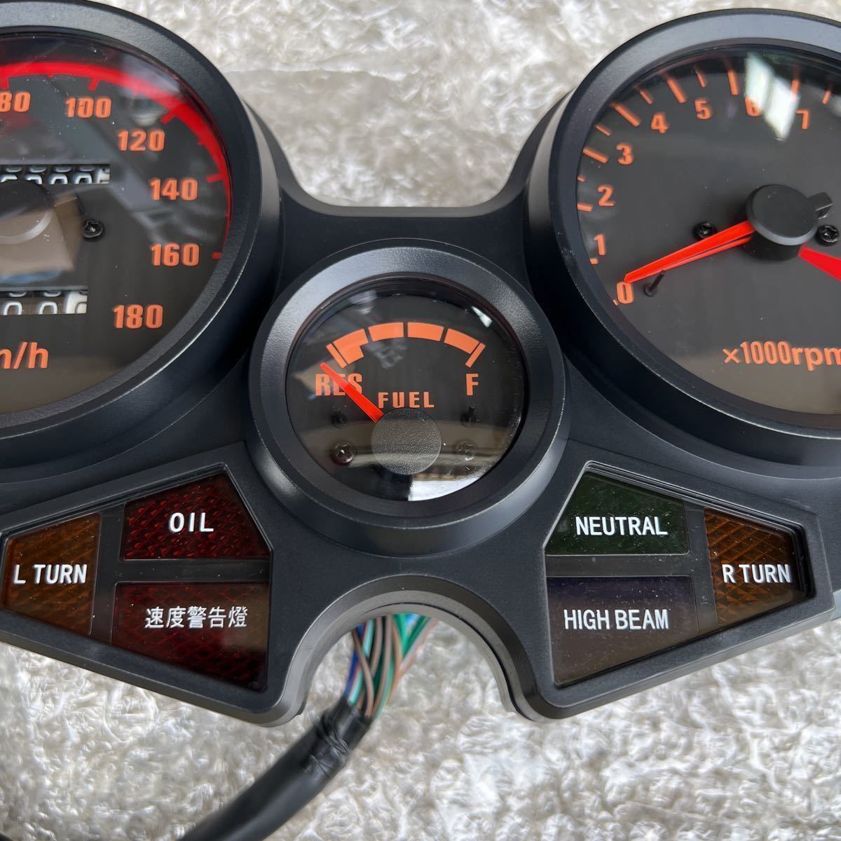 バイク CBX400Fメーター リプロ オレンジ/②1型 当時仕様CBX550F 2型