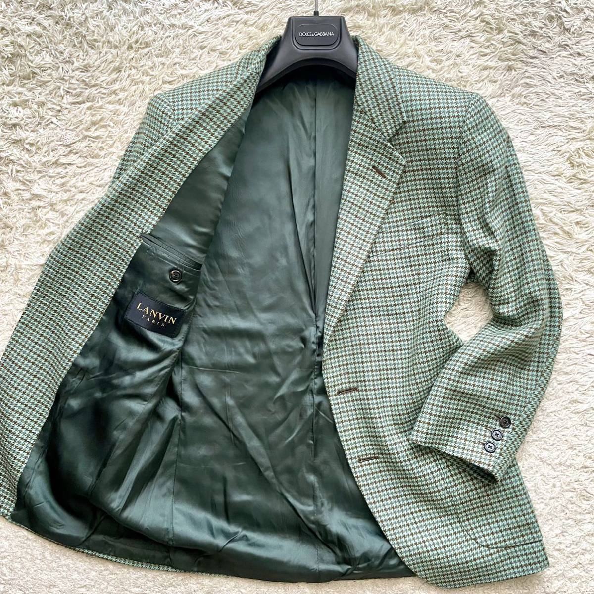 美品　LANVIN COLLECTION COOLDOTS ハリントンジャケット ツイード LANVIN ジャケット 「ランバン - Yahoo!オークション 人気