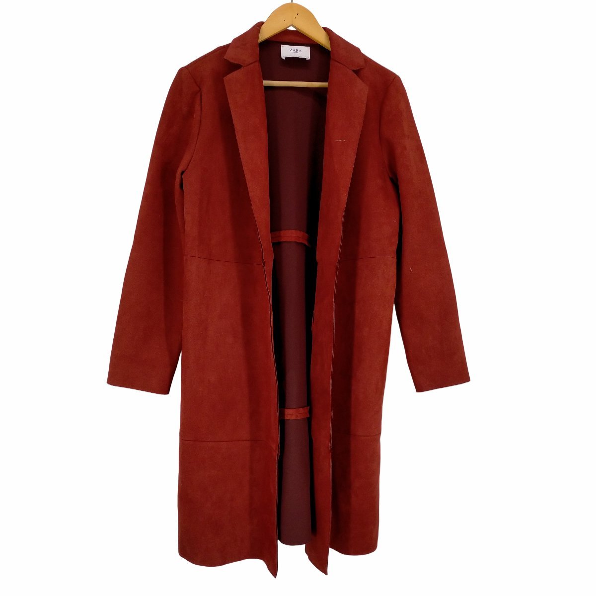 ZARA(ザラ) ボタンレス フェイクスウェードコート レディース import 