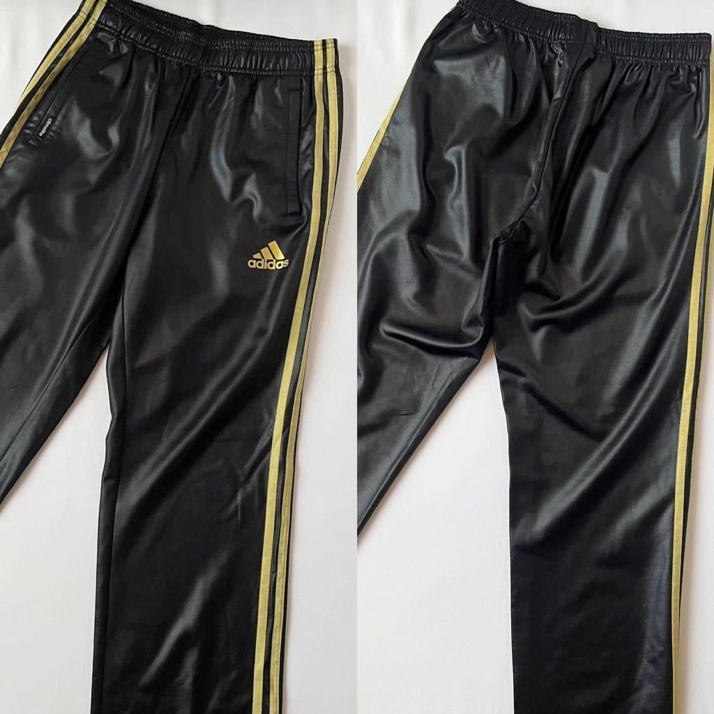 アディダス adidas コーティングジャージ セットアップ M ブラック