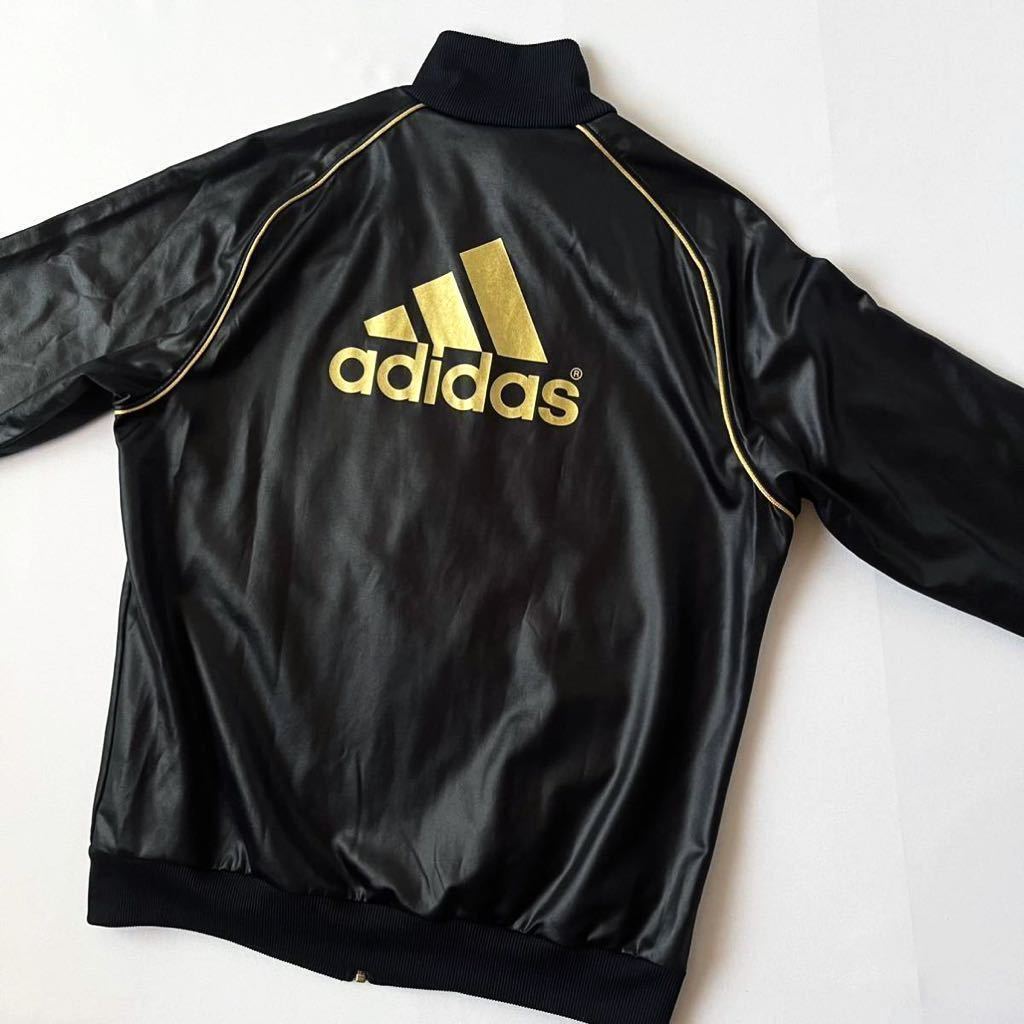 アディダス adidas コーティングジャージ セットアップ M ブラック