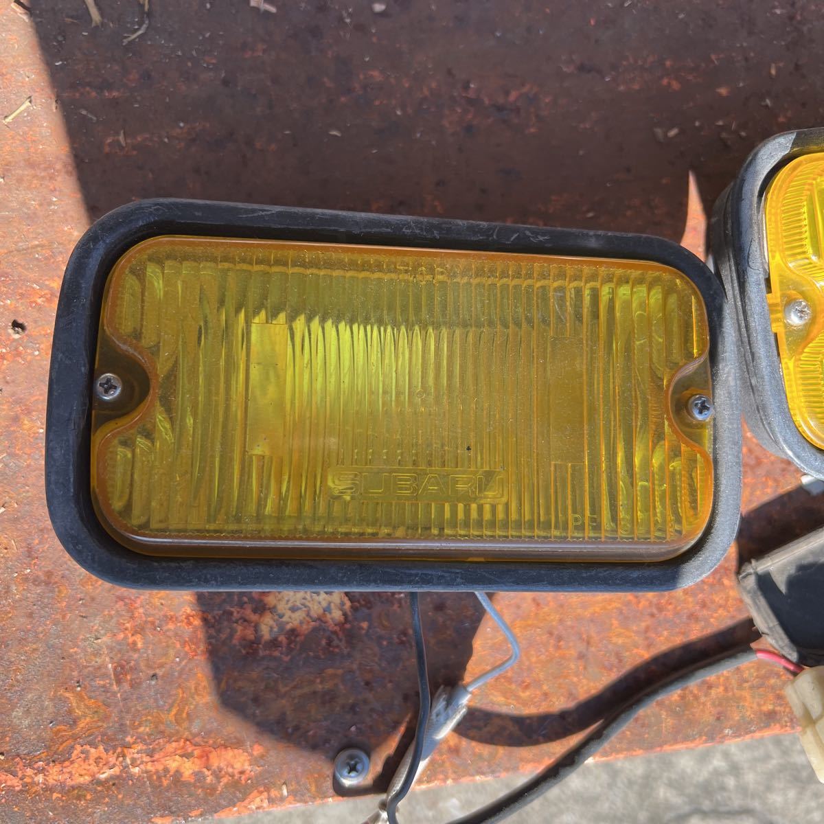 スバル サンバー kv3 kv4 ks3 ks4 フォグランプ 当時物 純正 イエローフォグ _2