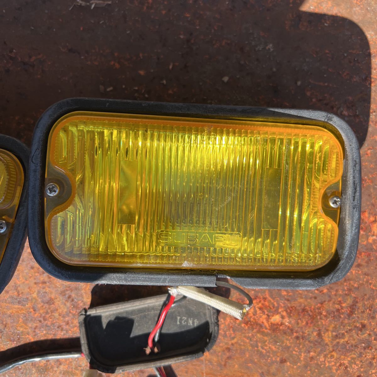 スバル サンバー kv3 kv4 ks3 ks4 フォグランプ 当時物 純正 イエローフォグ _3