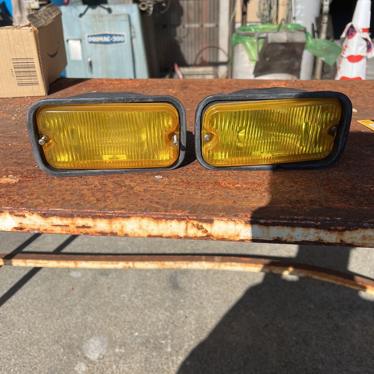 スバル サンバー kv3 kv4 ks3 ks4 フォグランプ 当時物 純正 イエローフォグ _8