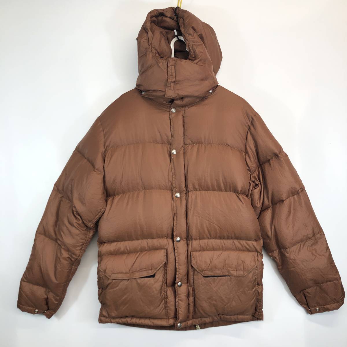 80s 茶タグ USA製 ノースフェイス The North Face ダウンパーカー Sサイズ ブラウン系 ゴールドウイン正規輸入品 