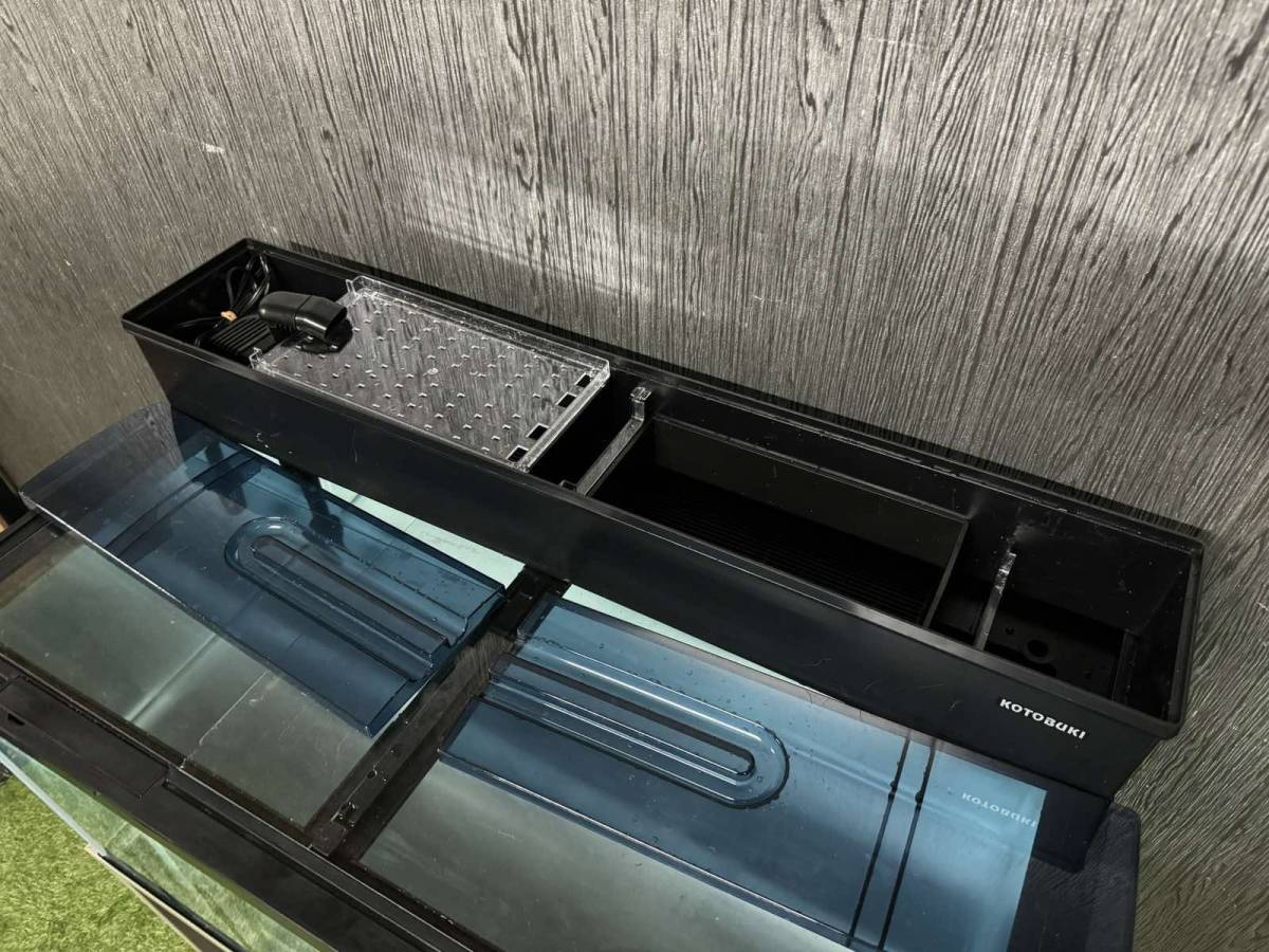 発送不可引き取り限定!!ガラス水槽W900×d450×h450とろ過ボックス