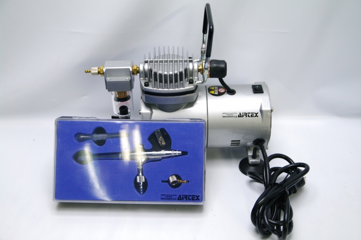 AIRTEX APC-001 コンプレッサー ハンドピース エアブラシセット MJ-728