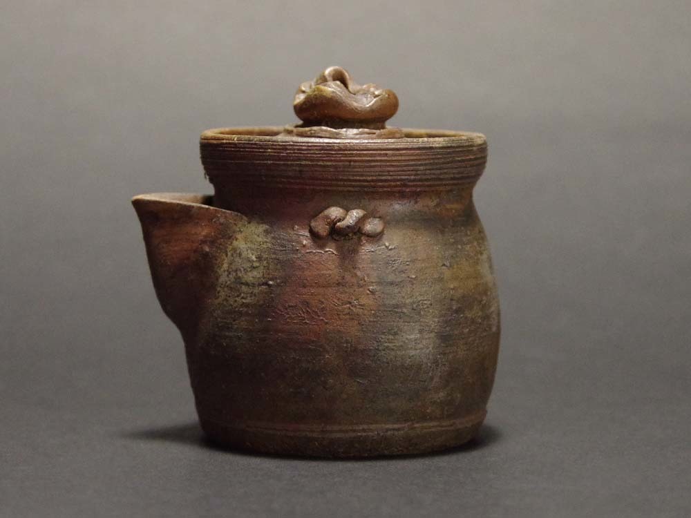 南蛮手岡安宮山人造茶瓶急須宝瓶泡瓶貴重名品茶道具煎茶道具茶陶茶人