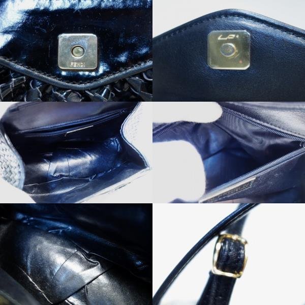 K10161【FENDI フェンディ】イントレチャート 編み込み ショルダー 
