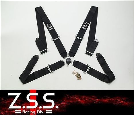 ☆Z.S.S. シートベルト レーシングハーネス Racing Harness 4点式 3インチ ブラック 黒 カムロック 汎用 新品! 即納! 在庫有り!! ZSS