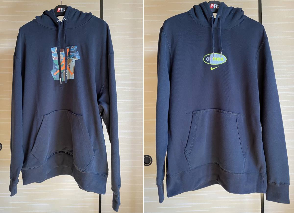 UNDEFEATED JORDAN HOODIE アンディフィーテッド ジョーダン フーディ パーカー 黒 XL AIR MAX 95 エアマックス DX4299-010 DN3735-010