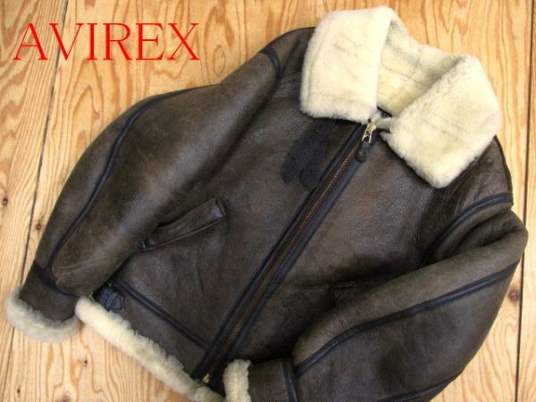 人気，セール アヴィレックス AVIREX メンズ 羊毛皮 B-3 ムートンフライトジャケット 40 USA製 R51022007A(40インチ)｜売買されたオークション情報、yahooの商品情報をアーカイブ公開 - オークファン 男性用