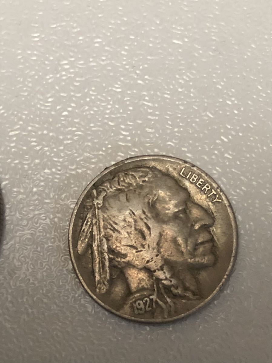 アメリカ合衆国 ■ バーバー50セント銀貨 1894年 ■ バッファロー5セント1927年 _4