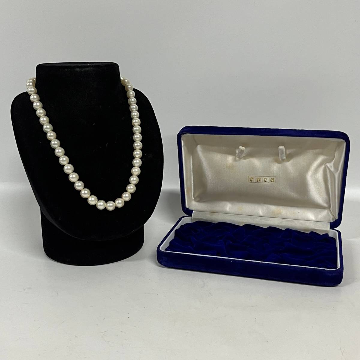 1円~【箱付】アコヤ真珠 パール 真珠 ネックレス 金具 K14WG 9~9.4mm