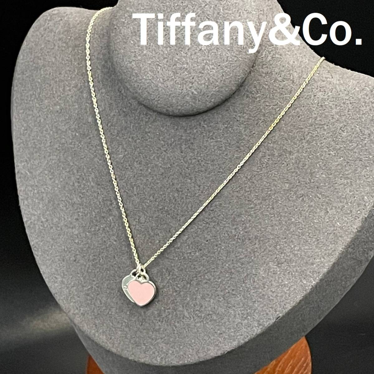 人気】Tiffany&Co. / ティファニー ピンク ダブルハート ネックレス