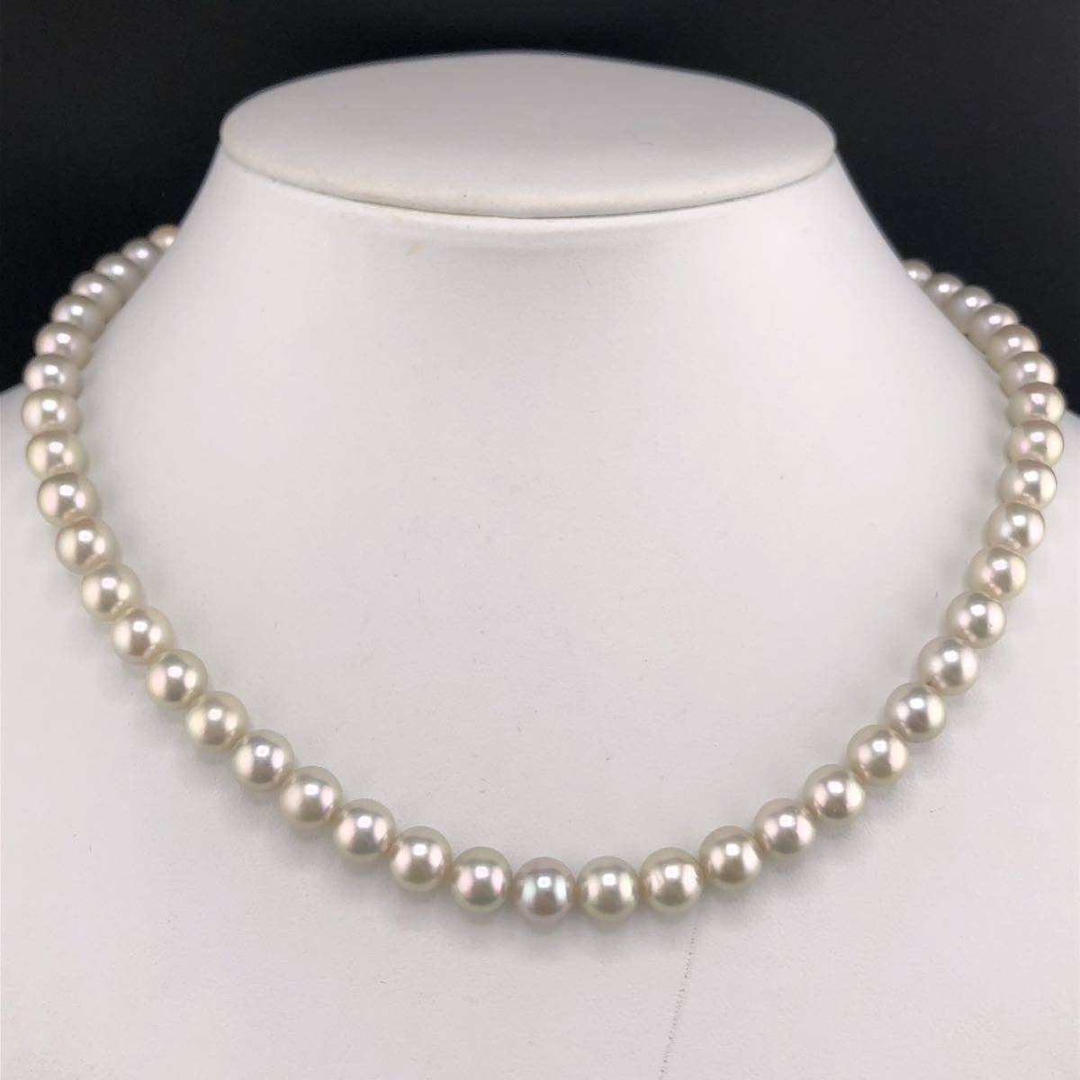 そうさま専用ページ E10-4041 箱付き☆アコヤパールネックレス 7.0mm~7.5mm 42cm 33.4g