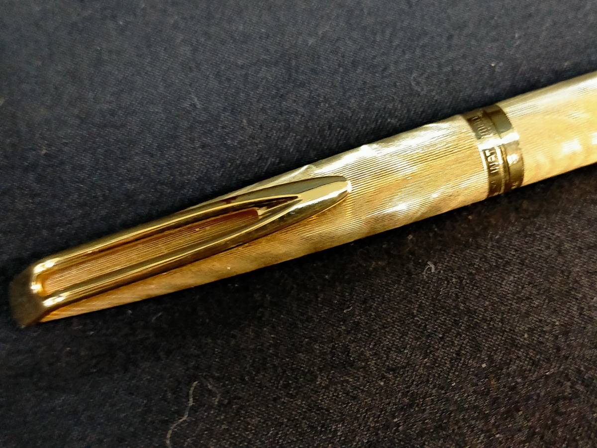WATERMAN 万年筆 PLAQUE OR G 18K 750　ゴールド箱付き ☆WATERMAN ウォーターマン 万年筆 ペン先 18K 750/ゴールド ジャンク