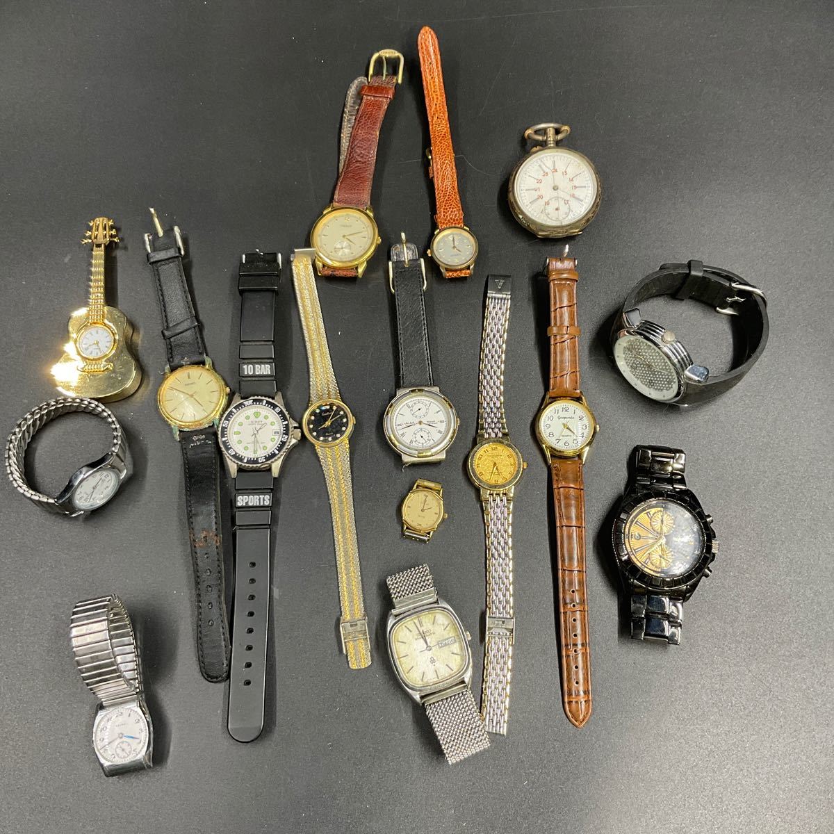 大量 セット オメガ・ロレックス用風防入腕時計 SEIKOジャンク まとめ