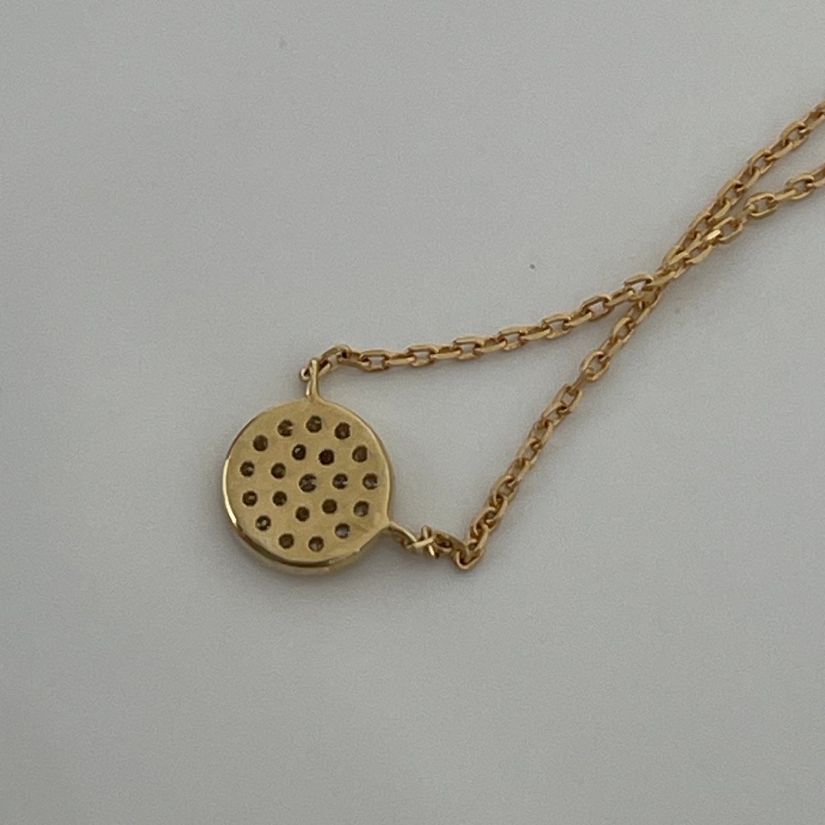 ω美品【agete アガット K18金 ダイヤモンドネックレス アクセサリー 