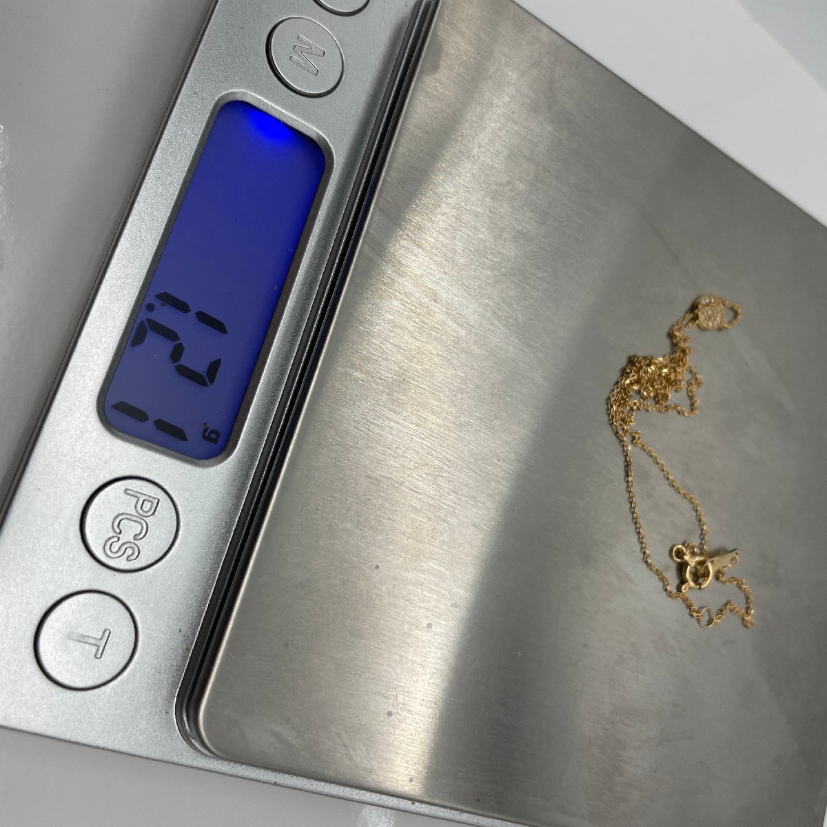 ω美品【agete アガット K18金 ダイヤモンドネックレス アクセサリー 