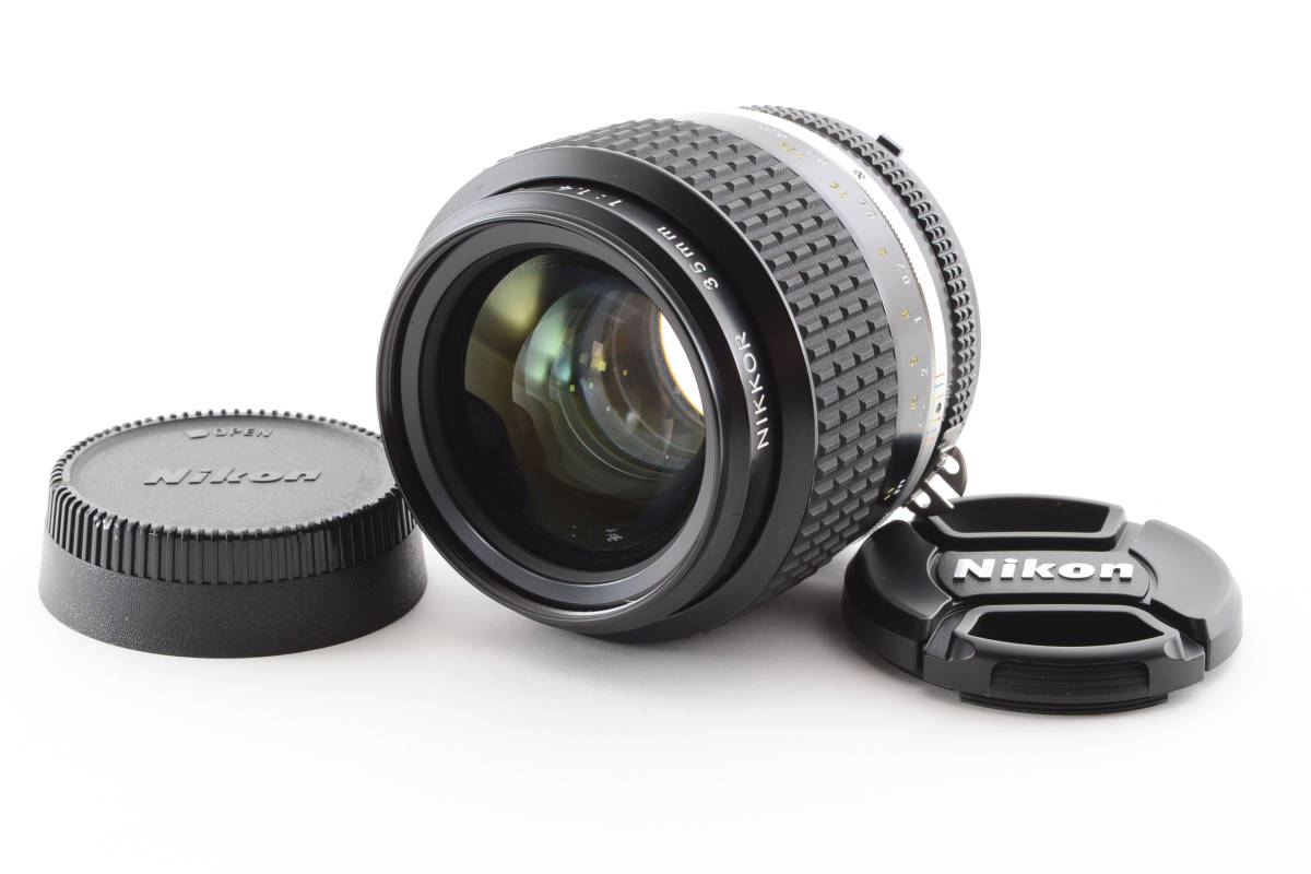 【美品】ニコン NIKON Ai-s NIKKOR 35mm F1.4 《キャップ前後付》 M13O02