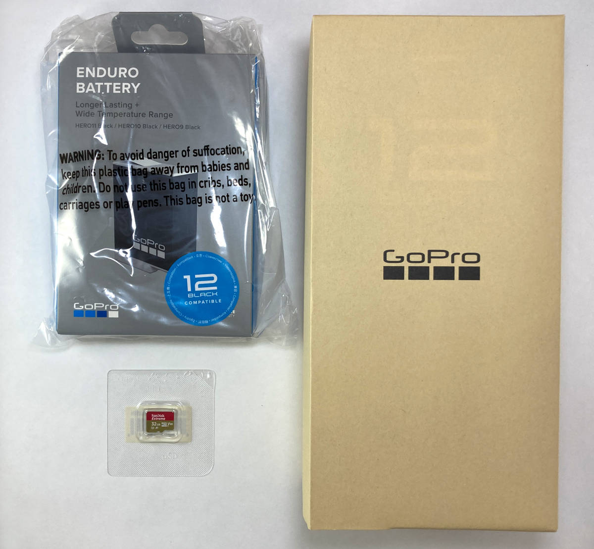 未開封】GoPro HERO12 Black 予備バッテリー+microSDカードつき 